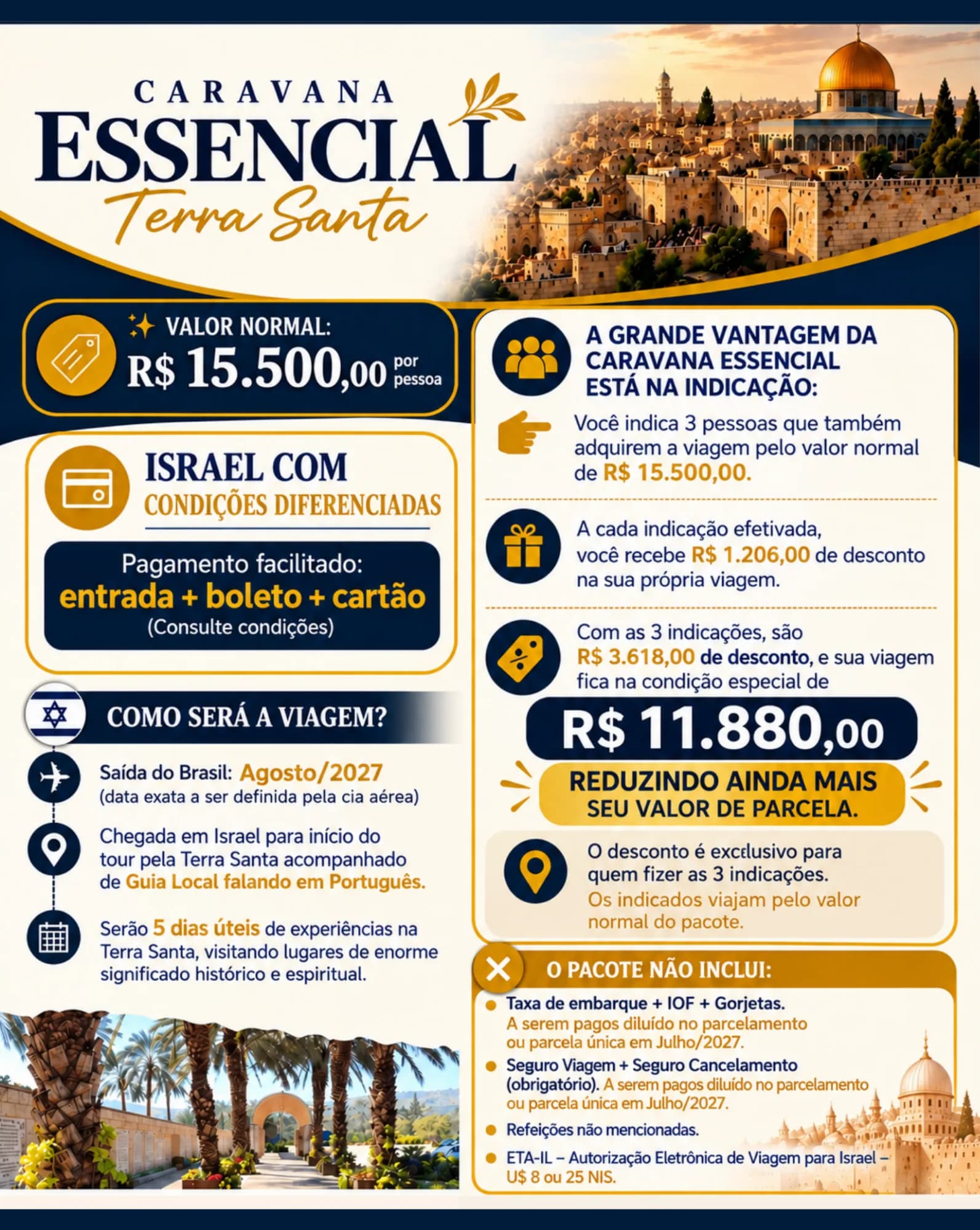 Junte-se a uma peregrinação de 7 dias à Terra Santa